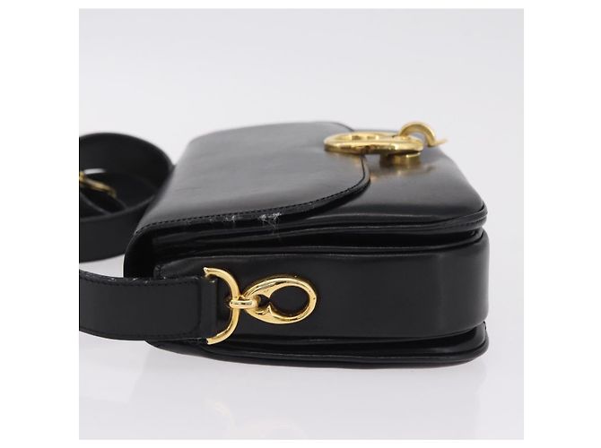 Céline Borsa a tracolla CELINE in pelle nera e oro Auth ep16020A Nero D'oro - vista 7