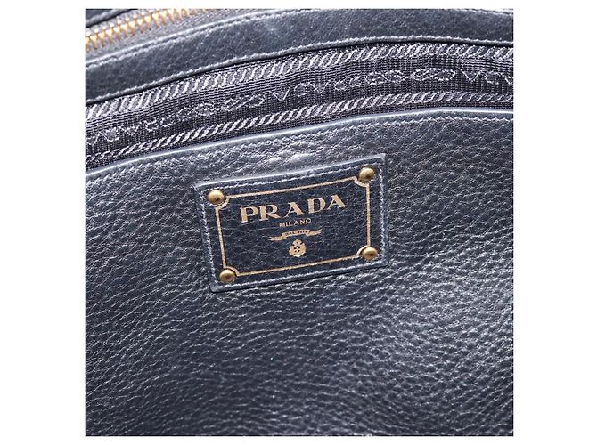 Borsa Tote PRADA in pelle 2way Nero Oro Auth yk21027V D'oro - vista 21