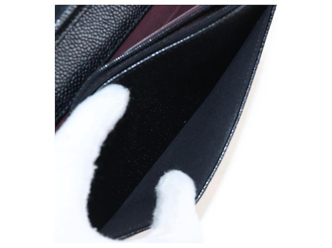 Portafoglio a Spalla CHANEL Matelasse con Catena in Pelle Caviar Nero Oro CC Auth 200576SM - vista 25