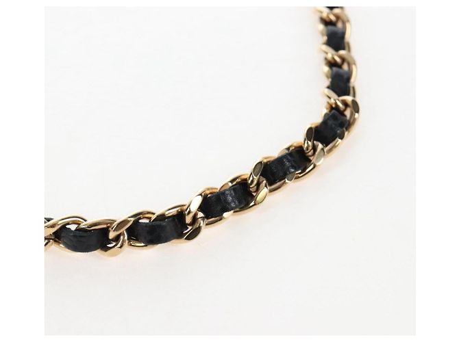 Portafoglio a Spalla CHANEL Matelasse con Catena in Pelle Caviar Nero Oro CC Auth 200576SM - vista 8
