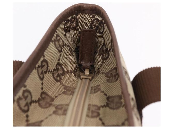 GUCCI GG Canvas Tote Bag Beige Silver 019 0401 Auth ka6572 Silber - Ansicht 15