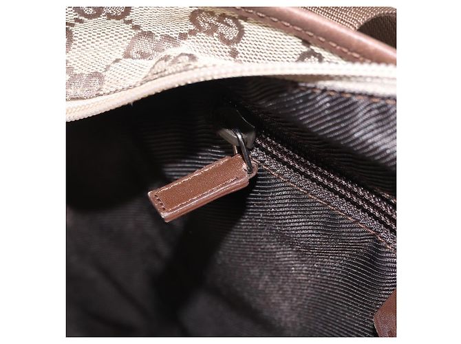 GUCCI GG Canvas Tote Bag Beige Silver 019 0401 Auth ka6572 Silber - Ansicht 20