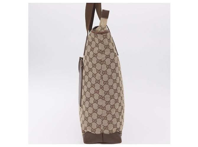 GUCCI GG Canvas Tote Bag Beige Silver 019 0401 Auth ka6572 Silber - Ansicht 4