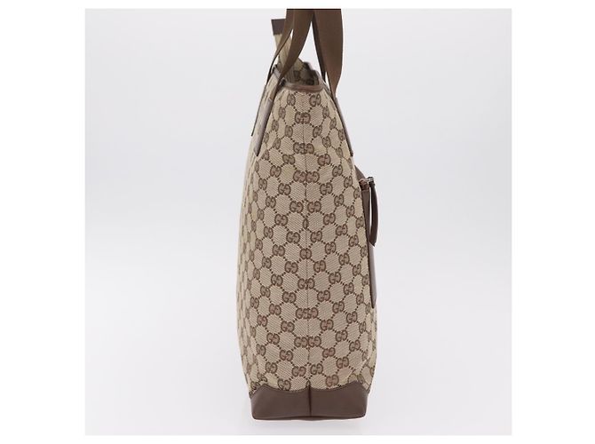 GUCCI GG Canvas Tote Bag Beige Silver 019 0401 Auth ka6572 Silber - Ansicht 5