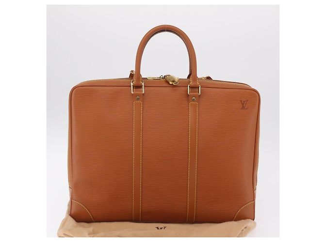 LOUIS VUITTON Epi Porte Documents Voyage Bag Zipangu Gold M54478 Auth 208878V - vista 12