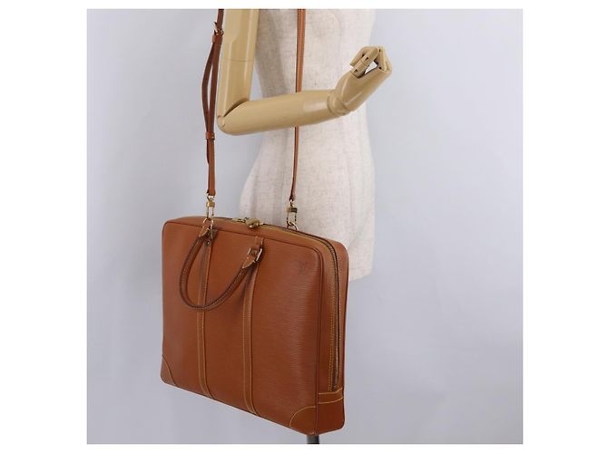 LOUIS VUITTON Epi Porte Documents Voyage Bag Zipangu Gold M54478 Auth 208878V - vista 32