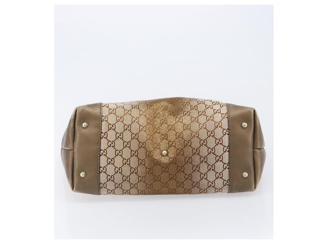 Sac Cabas GUCCI GG Canvas Beige Gold 269956 Auth BA16448 Doré - vue 10