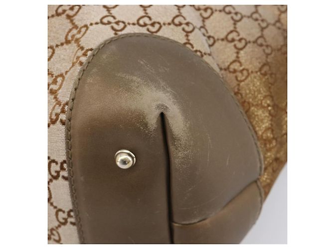 Sac Cabas GUCCI GG Canvas Beige Gold 269956 Auth BA16448 Doré - vue 11