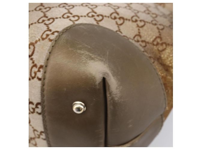 Sac Cabas GUCCI GG Canvas Beige Gold 269956 Auth BA16448 Doré - vue 13