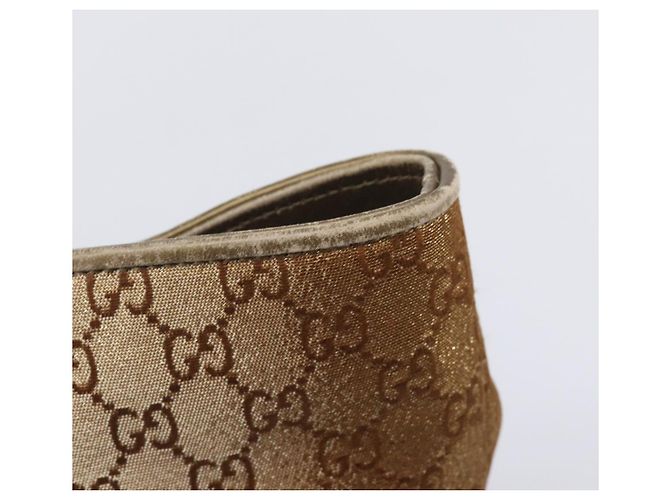 Sac Cabas GUCCI GG Canvas Beige Gold 269956 Auth BA16448 Doré - vue 15