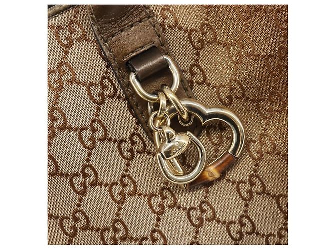 Sac Cabas GUCCI GG Canvas Beige Gold 269956 Auth BA16448 Doré - vue 17