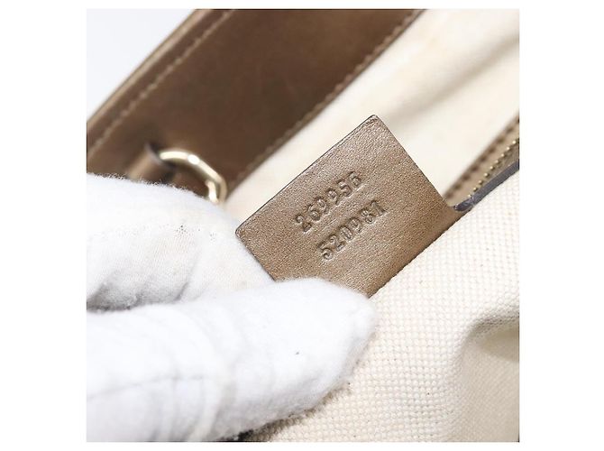 Sac Cabas GUCCI GG Canvas Beige Gold 269956 Auth BA16448 Doré - vue 24