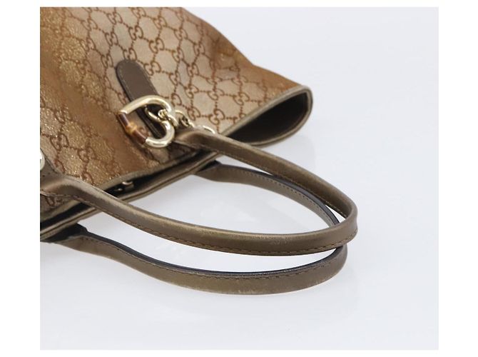 Sac Cabas GUCCI GG Canvas Beige Gold 269956 Auth BA16448 Doré - vue 7