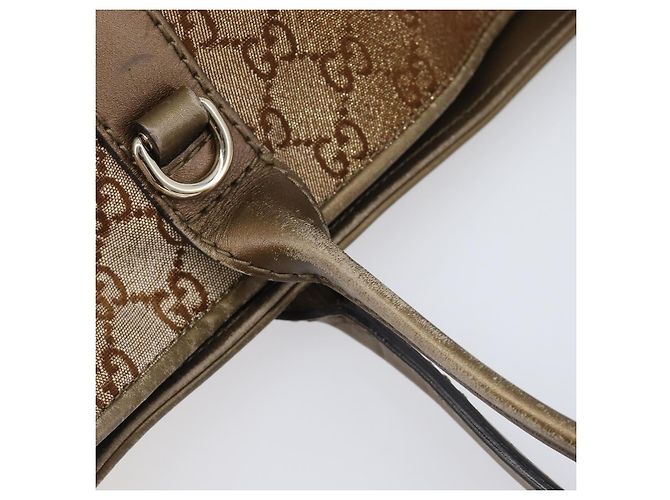 Sac Cabas GUCCI GG Canvas Beige Gold 269956 Auth BA16448 Doré - vue 8