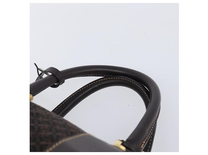 Borsa LOEWE Anagram Boston Bag Canvas 2way Black Gold Auth 205111 Nero D'oro - vista 14