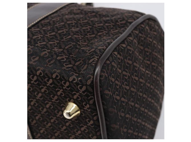 Borsa LOEWE Anagram Boston Bag Canvas 2way Black Gold Auth 205111 Nero D'oro - vista 16