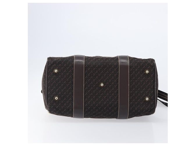 Borsa LOEWE Anagram Boston Bag Canvas 2way Black Gold Auth 205111 Nero D'oro - vista 5