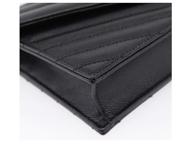Autre Marque Borsa a tracolla con catena Saint Laurent in pelle nera e oro Auth BA15862M Nero D'oro - vista 11
