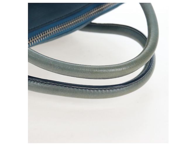 Sac à main Miu Miu Matelassé en cuir bleu argenté authentique 167678 - vue 7