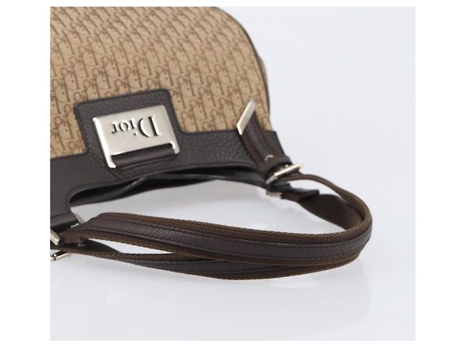 Borsa a mano Christian Dior Trotter Canvas Marrone Argento Auth 207724V - vista 7