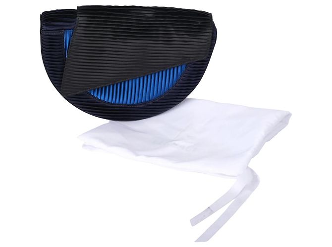 Clutch plissettata geometrica Gianni Versace Couture Blu - vista 9