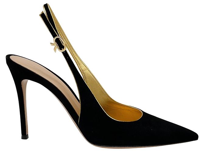 Décolleté Slingback Yves in camoscio nero Gianvito Rossi - vista 2