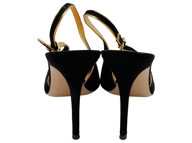 Décolleté Slingback Yves in camoscio nero Gianvito Rossi - vista 5