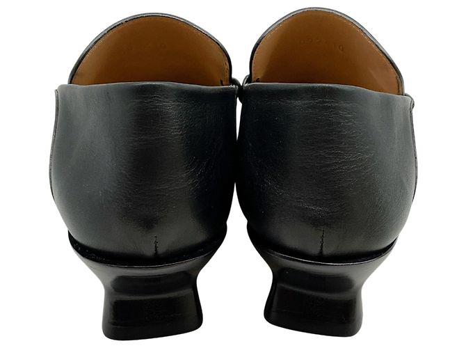 Mocassini Campo Flap Back in pelle nera Loewe Nero - vista 5