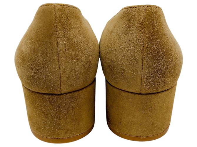 Décolleté Piper in camoscio camel Gianvito Rossi Marrone - vista 5