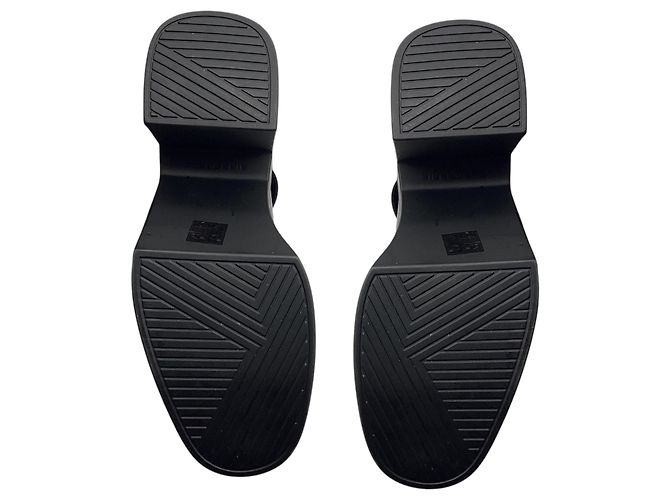 Robert Clergerie Oxford con tacco platform chunky in pelle lucida nera - vista 6