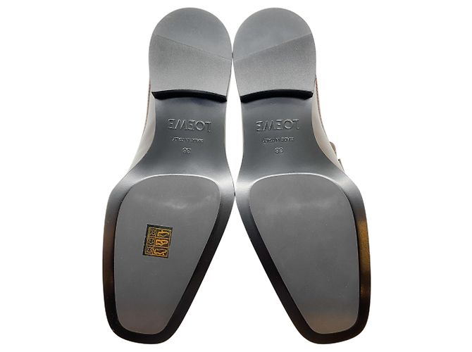 Loewe Edge Loafer Mules aus braunem Leder - Ansicht 7