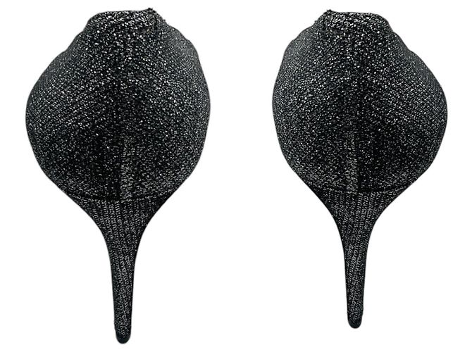 Zapatos de salón abiertos Jimmy Choo Silver Metallic Glitter Plata - vista 5