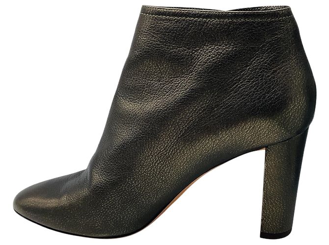 Botines Jimmy Choo de piel granulada metalizada bronce Metálico - vista 3