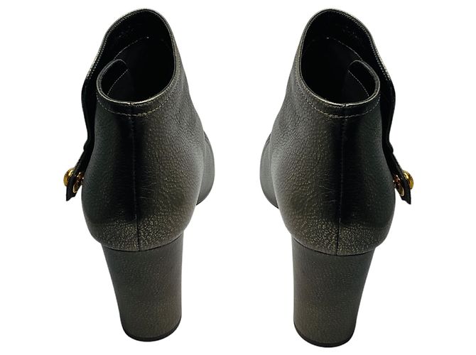 Botines Jimmy Choo de piel granulada metalizada bronce Metálico - vista 5
