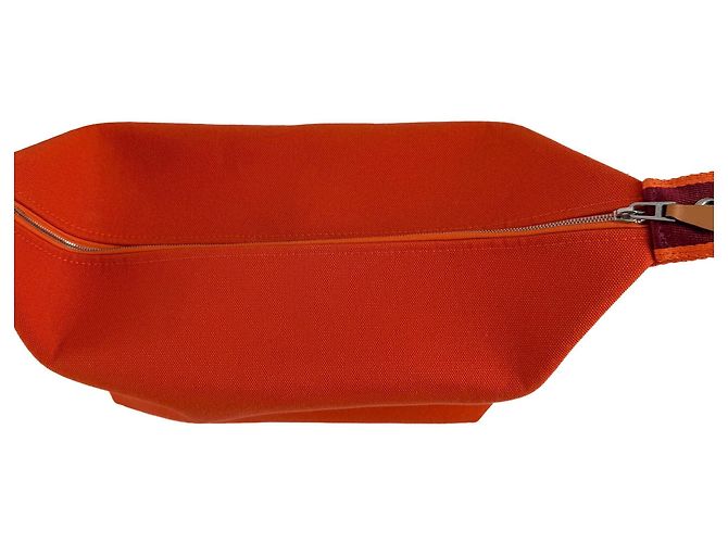 Hermès Trousse de Toilette Bride GM Wool Beauty Case Orange - vue 12
