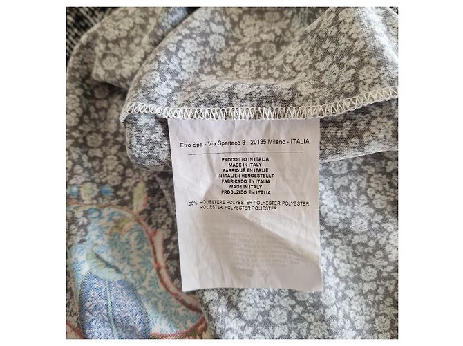 Abito midi Etro Milano con stampa floreale multicolore Marrone Nero Rosa Bianco Blu Verde Arancione Giallo - vista 6