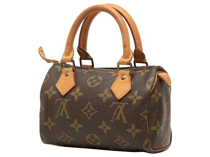 Borsa Louis Vuitton Monogram Mini Speedy HL Marrone - vista 2