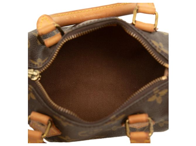 Borsa Louis Vuitton Monogram Mini Speedy HL Marrone - vista 4