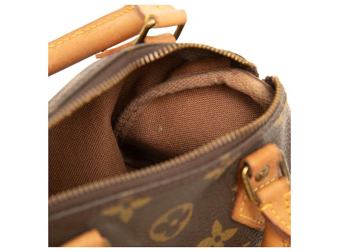 Borsa Louis Vuitton Monogram Mini Speedy HL Marrone - vista 5