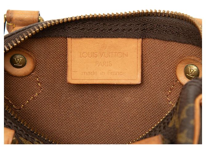 Borsa Louis Vuitton Monogram Mini Speedy HL Marrone - vista 6