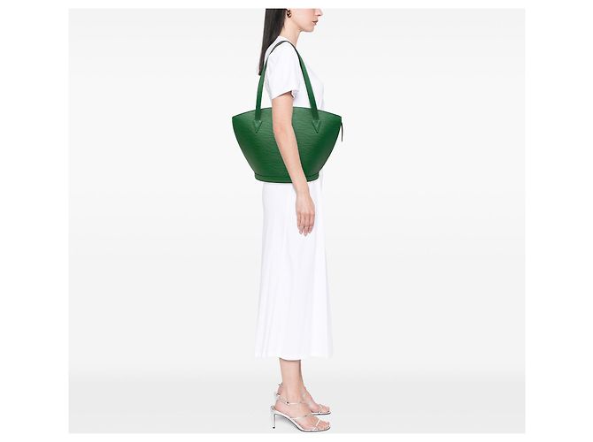 Bolso de hombro Louis Vuitton Epi Saint Jacques GM con correa larga, Verde - vista 9