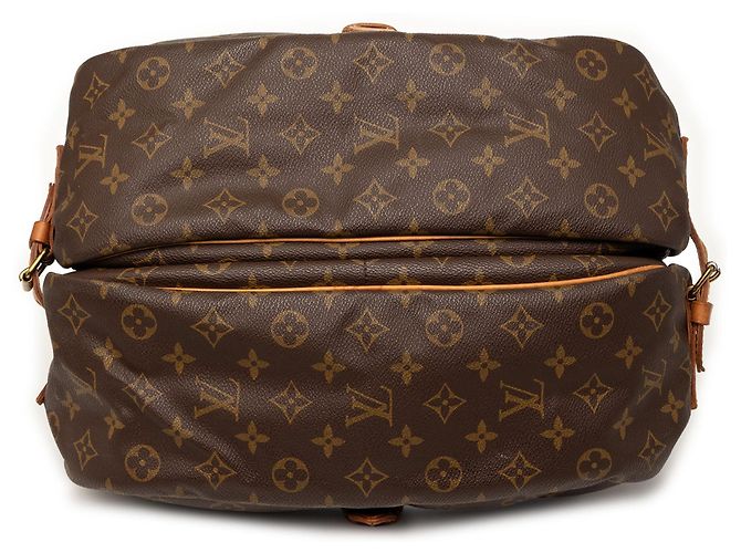 Borsa a tracolla Louis Vuitton Monogram Saumur 35 Marrone - vista 3