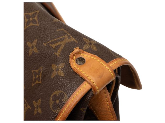 Borsa a tracolla Louis Vuitton Monogram Saumur 35 Marrone - vista 7