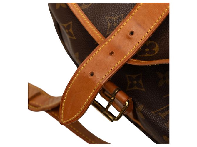 Borsa a tracolla Louis Vuitton Monogram Saumur 35 Marrone - vista 8