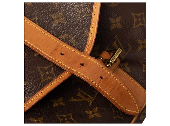 Borsa a tracolla Louis Vuitton Monogram Saumur 35 Marrone - vista 9