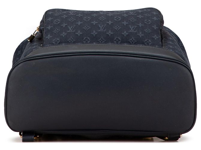 Zaino Louis Vuitton Monogram Mini Lin Montsouris GM Blu - vista 3