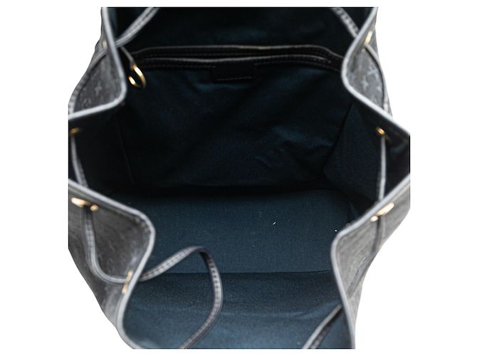 Zaino Louis Vuitton Monogram Mini Lin Montsouris GM Blu - vista 4