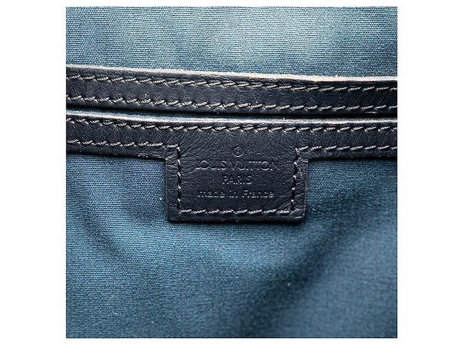 Zaino Louis Vuitton Monogram Mini Lin Montsouris GM Blu - vista 5