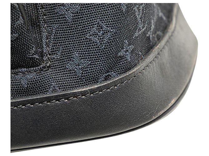 Zaino Louis Vuitton Monogram Mini Lin Montsouris GM Blu - vista 8