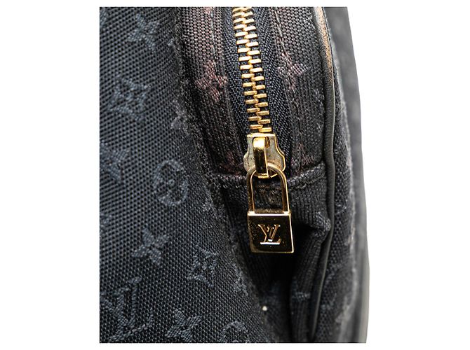 Zaino Louis Vuitton Monogram Mini Lin Montsouris GM Blu - vista 9